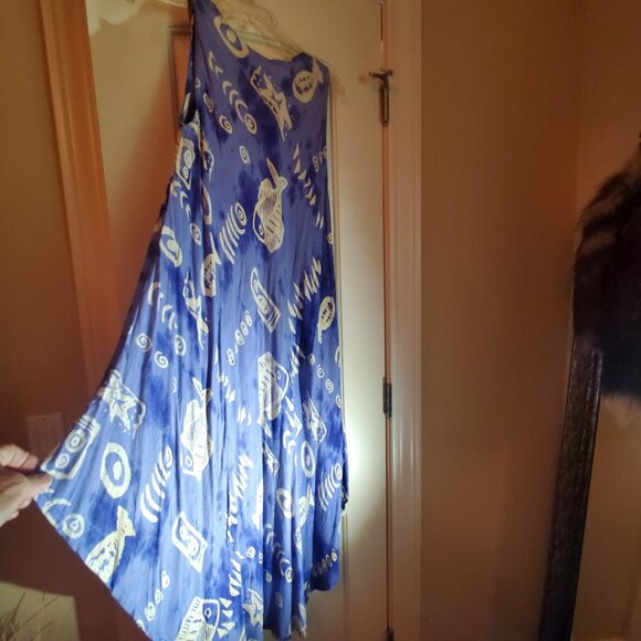 Aqua Blue Handkerchief Hem Sundress - Picture 2 of 3